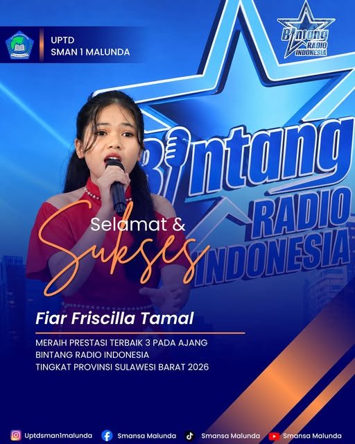 Selamat, Siswa UPTD SMAN 1 Malunda Ukir Prestasi pada Ajang Bintang Radio Indonesia Tingkat Provinsi Sulawesi Barat